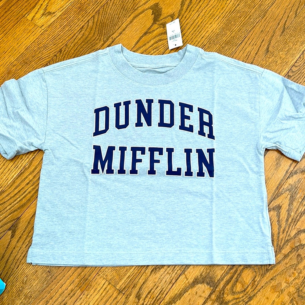Gap teen girls crop boxy tee t shirt The Office Dunder Mifflin nwt medium